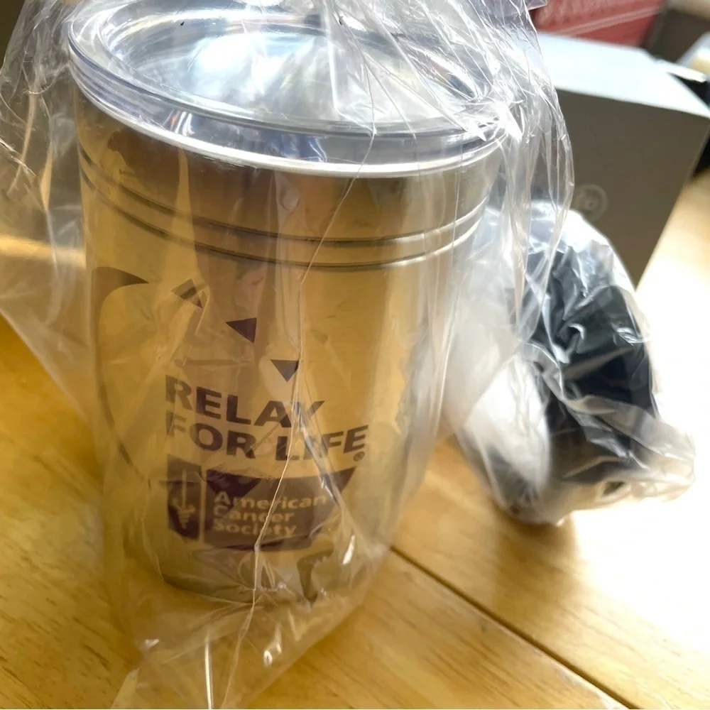 🆕 NEW IN BOX 💜 Relay For Life – Leeds Ranger Copper Vacuum Tumbler / Can Insul